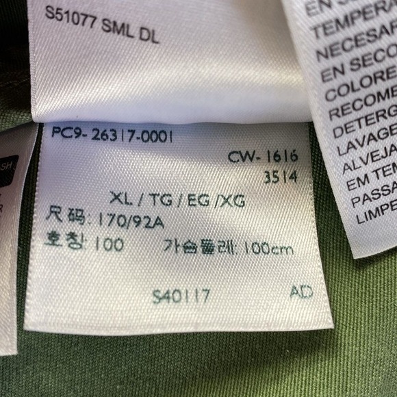 Levi's Womens Olive Green Cotton Blend Military Style Utility Chore Jacket XL - Picture 9 of 10